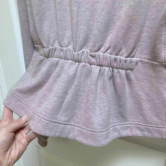 💖🌸 R-A-R-E Lululemon Cropped Peplum Hoodie Jacket Sweater in pretty Pink - Picture 11 of 11